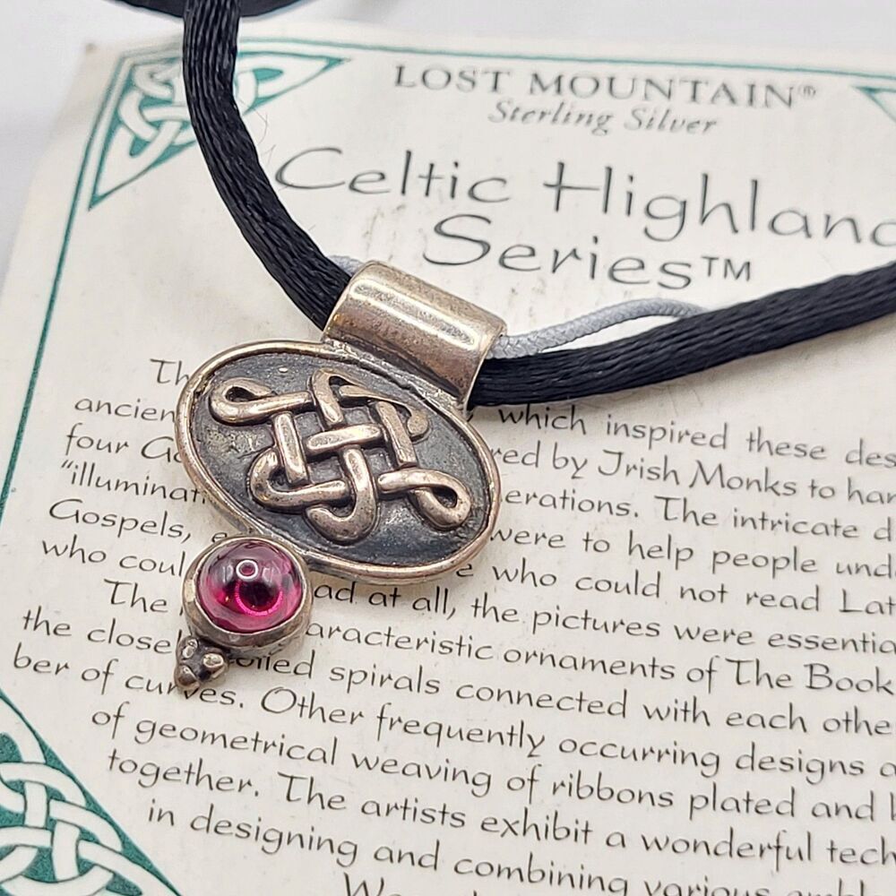 Lost Mountain Sterling Silver Celtic Highland Series Pendant Necklace 36in